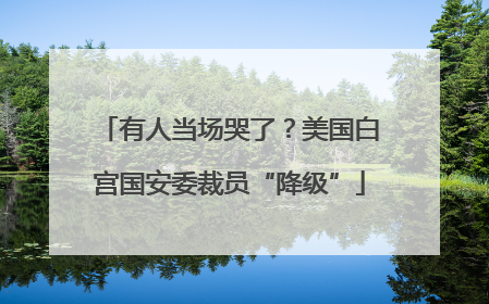 有人当场哭了？美国白宫国安委裁员“降级”