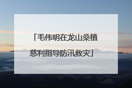 毛伟明在龙山桑植慈利指导防汛救灾