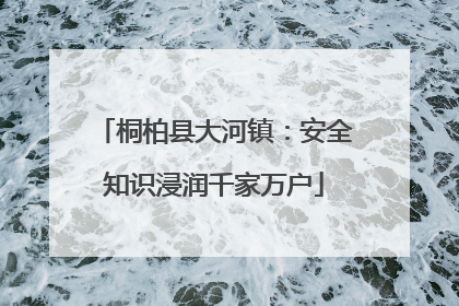 桐柏县大河镇：安全知识浸润千家万户