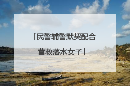 民警辅警默契配合 营救落水女子
