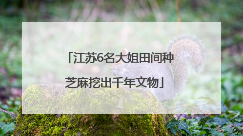 江苏6名大姐田间种芝麻挖出千年文物