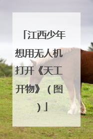 江西少年想用无人机打开《天工开物》（图）