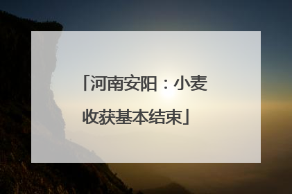 河南安阳：小麦收获基本结束