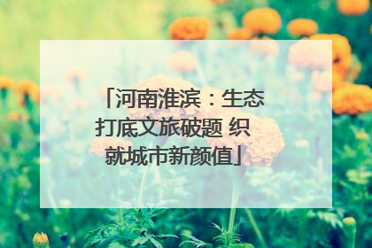 河南淮滨：生态打底文旅破题 织就城市新颜值