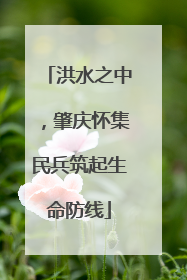 洪水之中，肇庆怀集民兵筑起生命防线