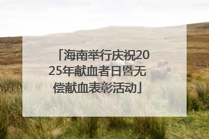 海南举行庆祝2025年献血者日暨无偿献血表彰活动