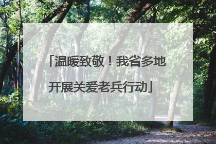 温暖致敬！我省多地开展关爱老兵行动