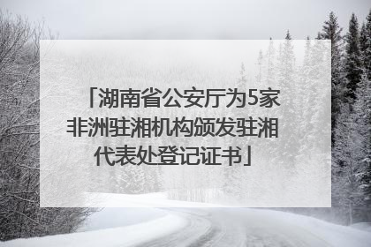 湖南省公安厅为5家非洲驻湘机构颁发驻湘代表处登记证书
