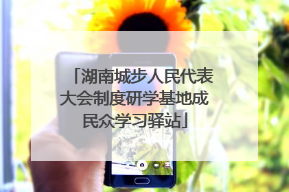 湖南城步人民代表大会制度研学基地成民众学习驿站