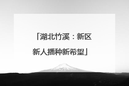 湖北竹溪：新区新人播种新希望