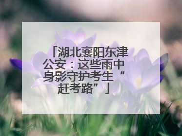 湖北襄阳东津公安：这些雨中身影守护考生“赶考路”