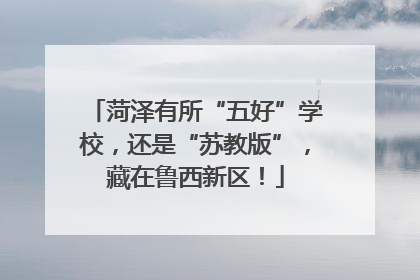 菏泽有所“五好”学校，还是“苏教版”，藏在鲁西新区！