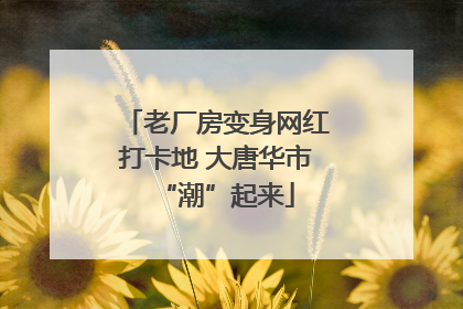 老厂房变身网红打卡地 大唐华市“潮”起来
