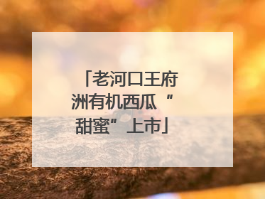 老河口王府洲有机西瓜“甜蜜”上市