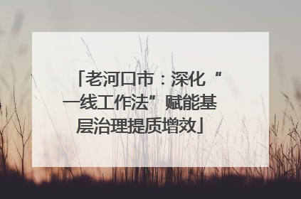 老河口市：深化“一线工作法”赋能基层治理提质增效