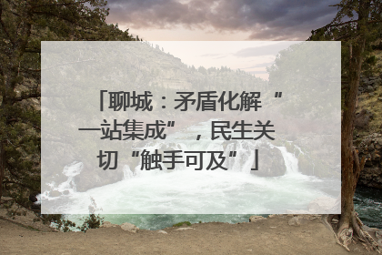 聊城：矛盾化解“一站集成”，民生关切“触手可及”