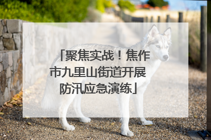 聚焦实战！焦作市九里山街道开展防汛应急演练