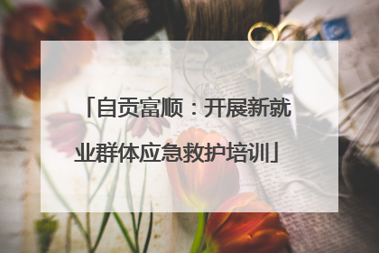 自贡富顺：开展新就业群体应急救护培训