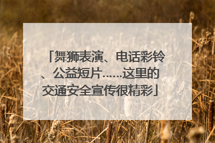 舞狮表演、电话彩铃、公益短片……这里的交通安全宣传很精彩