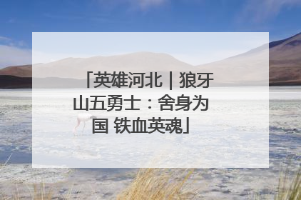 英雄河北｜狼牙山五勇士：舍身为国 铁血英魂