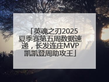 英魂之刃2025夏季赛第五周数据速递，长发连庄MVP凯凯登周助攻王