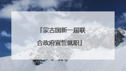 蒙古国新一届联合政府宣誓就职