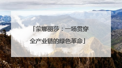 蒙娜丽莎：一场贯穿全产业链的绿色革命