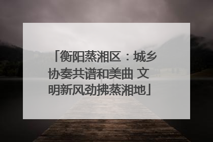 衡阳蒸湘区：城乡协奏共谱和美曲 文明新风劲拂蒸湘地