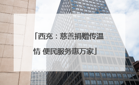 西充：慈善捐赠传温情 便民服务惠万家