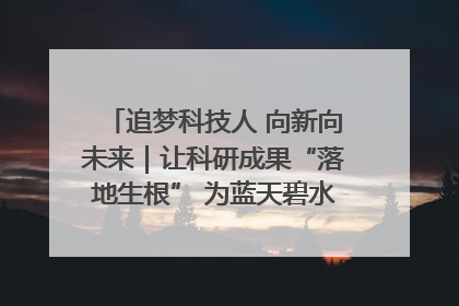追梦科技人 向新向未来｜让科研成果“落地生根” 为蓝天碧水“保驾护航”