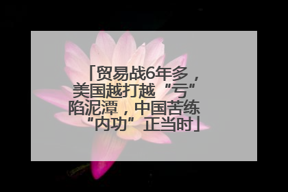 贸易战6年多，美国越打越“亏”陷泥潭，中国苦练“内功”正当时