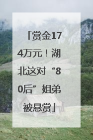 赏金174万元！湖北这对“80后”姐弟被悬赏