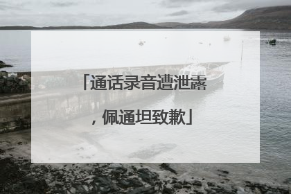 通话录音遭泄露，佩通坦致歉