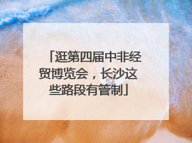 逛第四届中非经贸博览会，长沙这些路段有管制