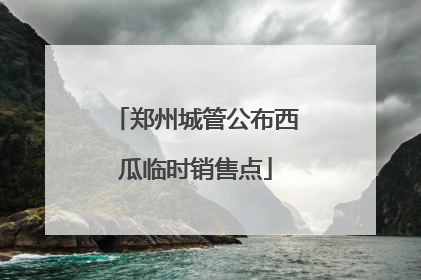 郑州城管公布西瓜临时销售点