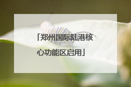郑州国际陆港核心功能区启用