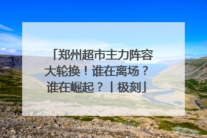 郑州超市主力阵容大轮换！谁在离场？谁在崛起？丨极刻