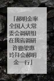 郝明金率全国人大常委会调研组在我省调研 许勤梁惠玲拜会郝明金一行