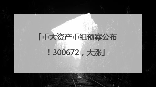 重大资产重组预案公布！300672，大涨