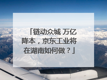 链动众城 万亿降本，京东工业将在湖南如何做？