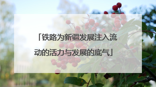 铁路为新疆发展注入流动的活力与发展的底气