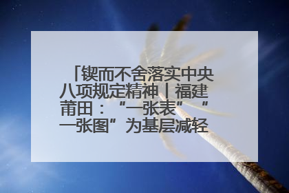 锲而不舍落实中央八项规定精神丨福建莆田：“一张表”“一张图”为基层减轻“数字负担”