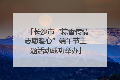 长沙市“粽香传情志愿暖心”端午节主题活动成功举办