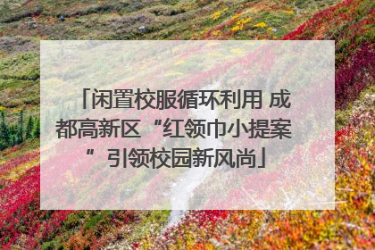 闲置校服循环利用 成都高新区“红领巾小提案”引领校园新风尚