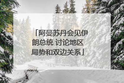 阿曼苏丹会见伊朗总统 讨论地区局势和双边关系