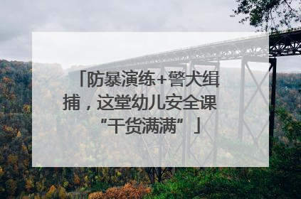 防暴演练+警犬缉捕，这堂幼儿安全课“干货满满”