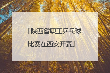 陕西省职工乒乓球比赛在西安开赛