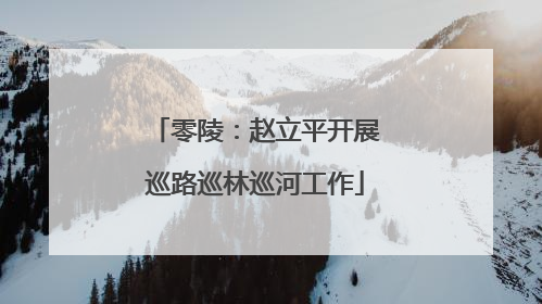 零陵：赵立平开展巡路巡林巡河工作