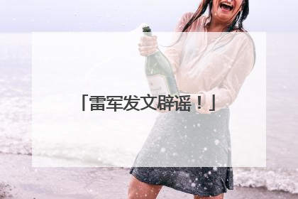 雷军发文辟谣！