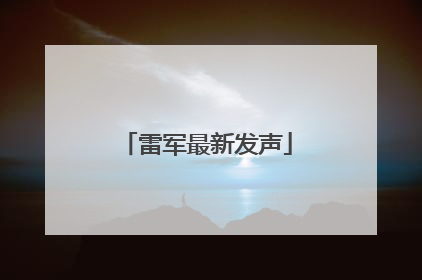 雷军最新发声